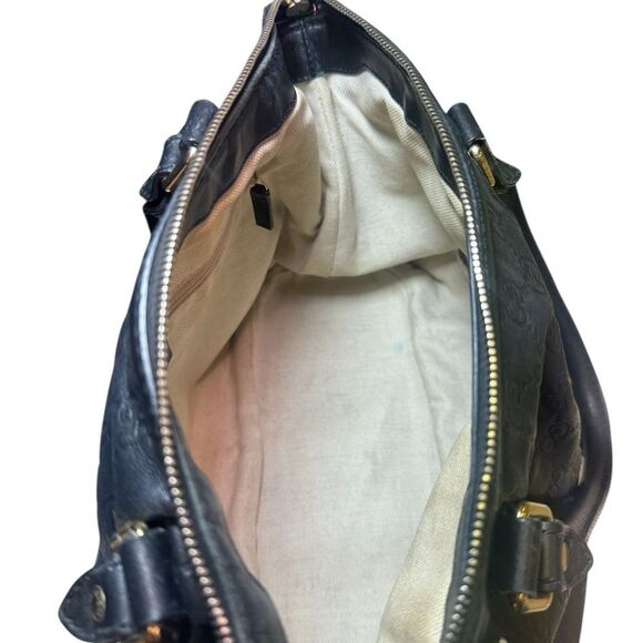 GUCCI Black Guccisima Leather Sukey 2way Satchel Bag Auth - Picture 13 of 16